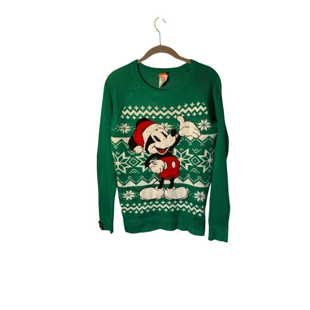 Disney women’s Mickey Mouse Christmas holiday, long sleeves sweater size xs